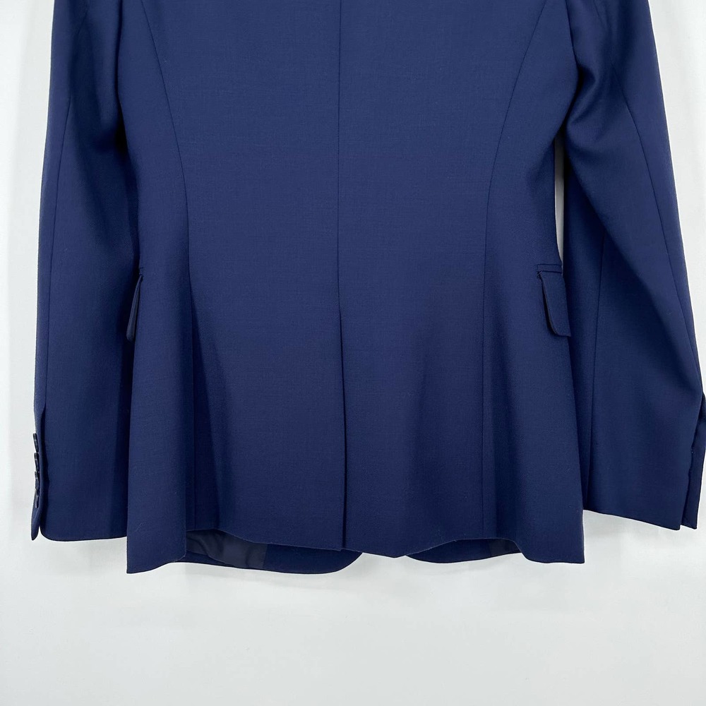 Equipment Anais Blazer Wool Blend Single Button Suit Jacket, Navy Blue - Picture 14 of 16